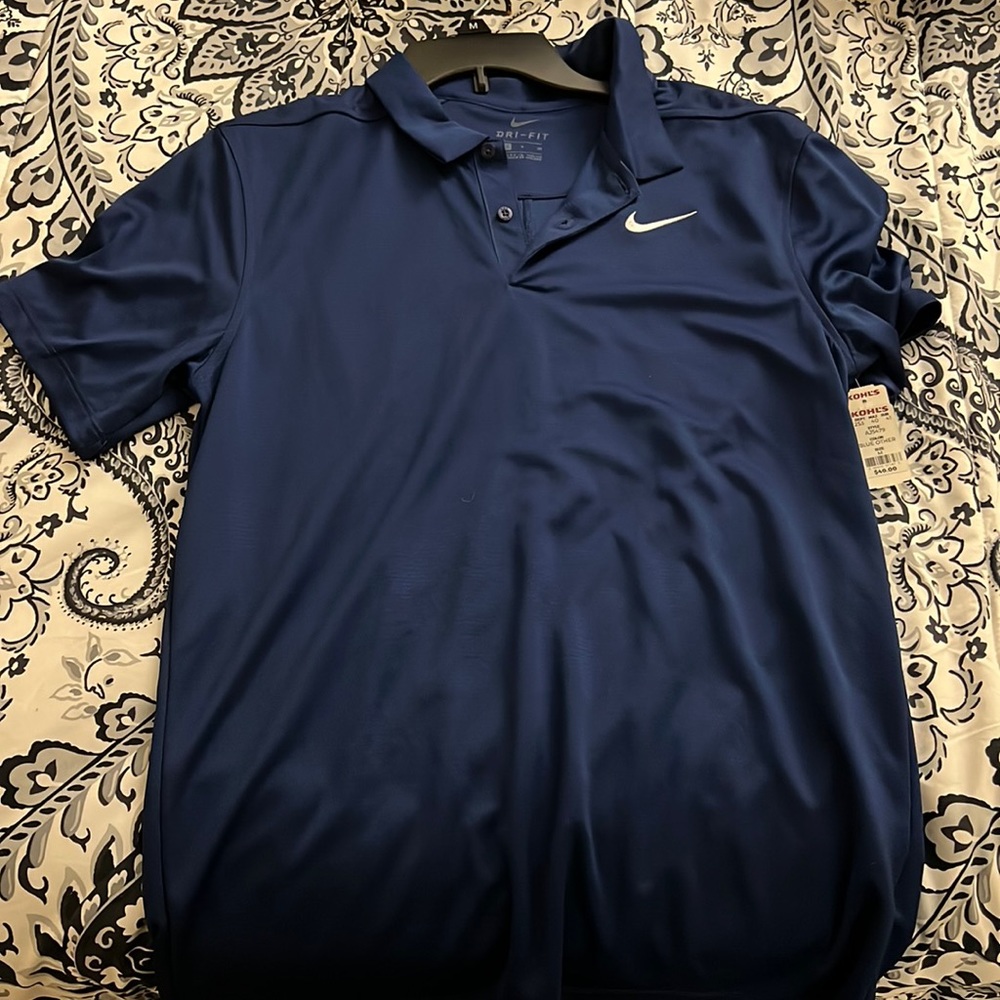 small navy blue dri-fit tee